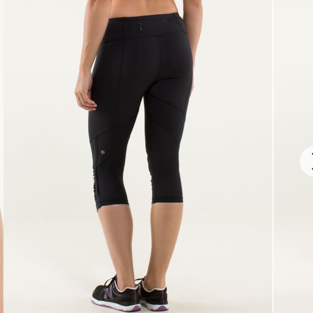 LULULEMON Run: For Your Life Crop Black Leggings 2